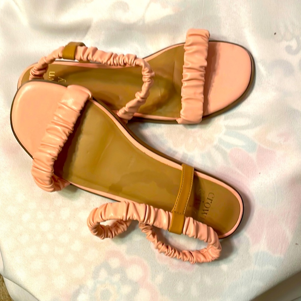 Cute pink spring flat sandal